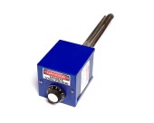 bain-marie heating element, screw-in electric heating element, stainless steel tubular element, 5000W 240V element, water tank heater, bain-marie temperature control, maple syrup heating, sugarhouse equipment, electric element for tank, bain-marie thermostat, maple syrup water heater, stainless steel electric resistance