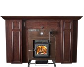 LS150 Wood centralized boiler burgundy mantel ls bilodeau, LS150 central heating wood copper burgundy, hot water furnace for sell, ls150