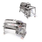 Various 15 in plate filter presses maple syrup production, 15in plate filter press, filtering maple syrup ls bilodeau, plate filter pump maple sap