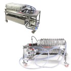 Various 18 in plate filter presses maple syrup production, 18in plate filter press, filtering maple syrup ls bilodeau, plate filter pump maple sap