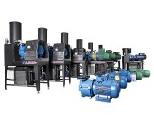 Guzzler vacuum pump, diaphragm pump LS Bilodeau, forest tubing sap collection