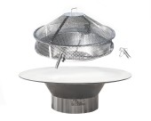 Luxury outdoor fireplace, chic fire pit, stainless design fire pit, stainless steel lsbilodeau signature collection fire place