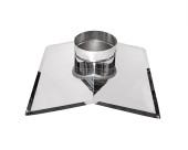 solin toit pignon cheminée bouilleuse, solin pointe cheminee feu, solin inox cheminée bouilloir, solin inoxydable toit pente LS Bilodeau