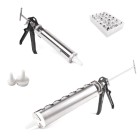 Various cream gun applicators stainless LS Bilodeau, maple cream bite applicator, food grade silicone style gun, food grade applicator, food grade dispenser tip