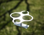  Support breuvage inox ss stainless gazon model 4 place vide